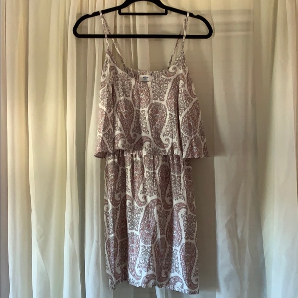 Paisley Print Spaghetti Strap Dress